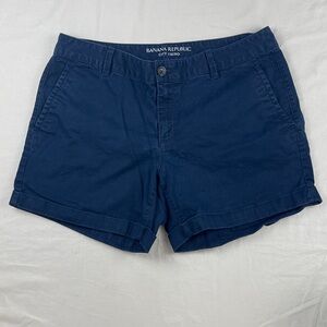 Banana Republic Navy Cotton Chino Bermuda Shorts